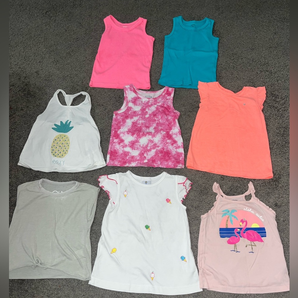 Girls Toddler 3T Summer Clothing Lot - 8 Pieces! Roxy, Garanimals & More!